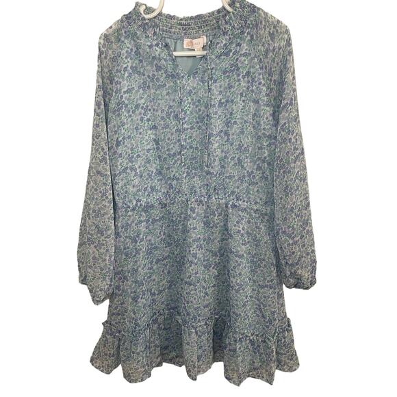 GB Girls Long Sleeve Floral Dress Girls size 6x - Picture 1 of 4